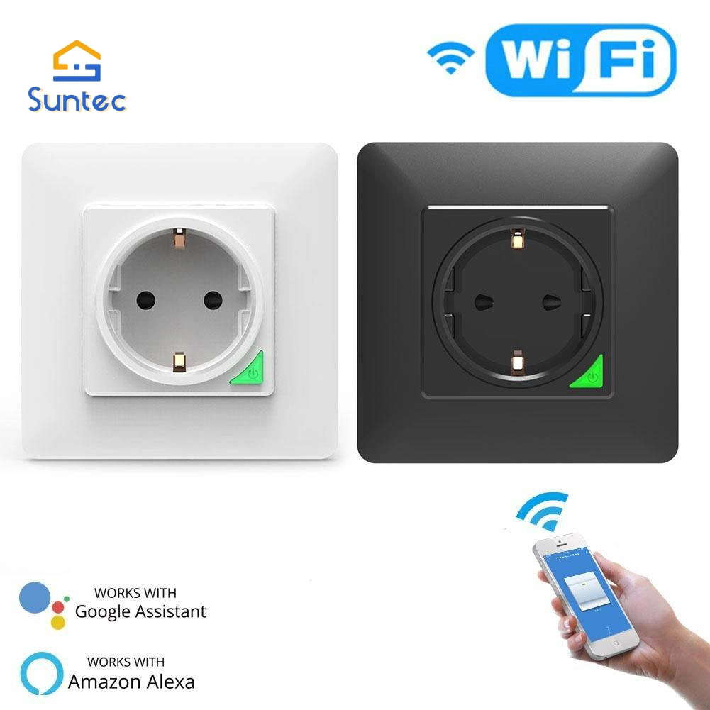 UK De Un WiFi Smart Electrical Switch Socket for Smart Home Remote Control Electrical Outlet