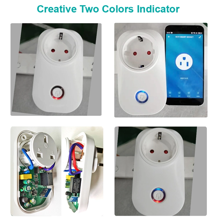 AC 110-240V EU Type Wall Plug WiFi Smart Plug