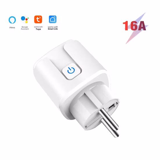 EU-Adapter Smart Plug WiFi für Google Home Drahtlose Fernbedienung Sprachsteuerung Überwachung Timer Steckdose