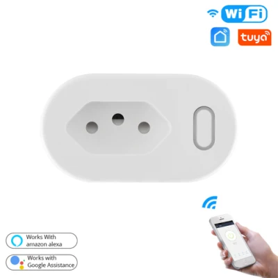 WiFi Smart Steckdose Stecker Helligkeit Einstellen Timer Stecker Tuya Smart Life APP Kompatibel für Amazon Alexa Google Assistant Sprachsteuerung Br